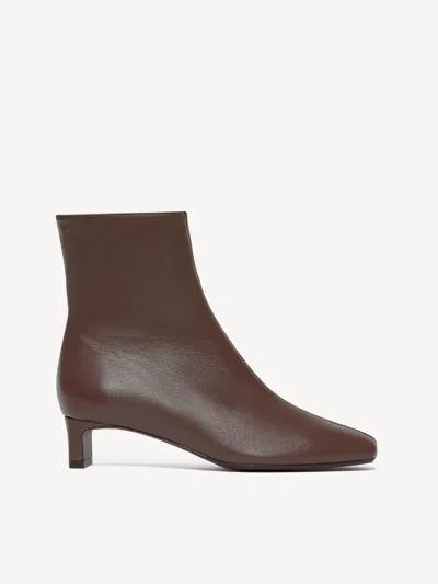 M. Gemi The Una Bootie 35 In Chocolate Nappa
