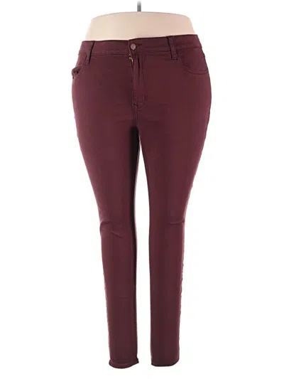Pre-owned M Jeans By Maurices Jeggings In Burgundy