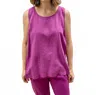 M Made In Italy Side Stretch Tank Top In Plum In Pink