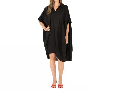 M Made In Italy Summer Bubble Dress In Black