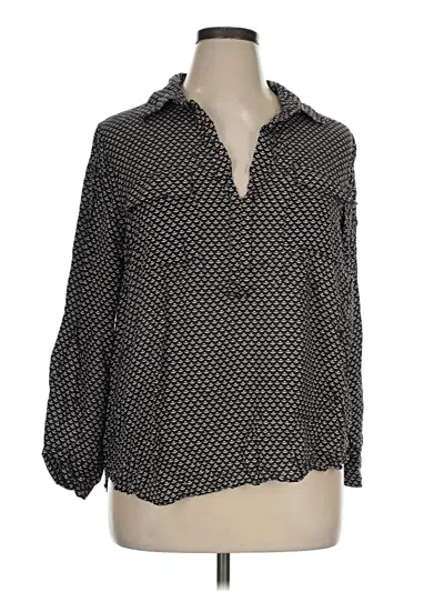 Pre-owned M Magaschoni 3/4 Sleeve Blouse In Black