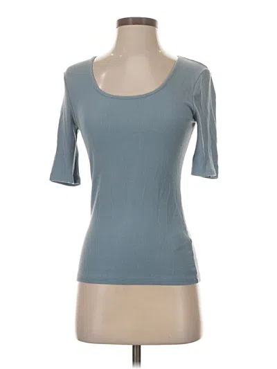 Pre-owned M Magaschoni 3/4 Sleeve T-shirt In Blue
