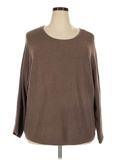 Pre-owned M Magaschoni 3/4 Sleeve T-shirt In Brown
