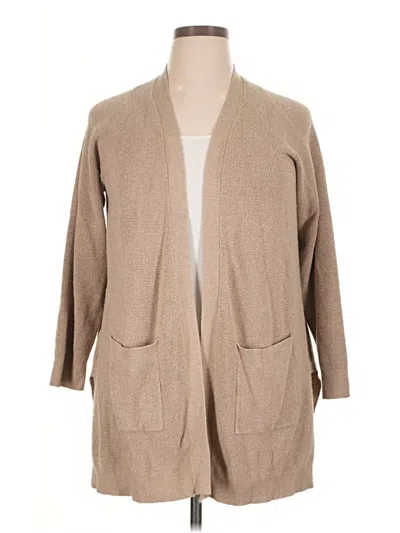 Pre-owned M Magaschoni Cardigan Sweater In Tan