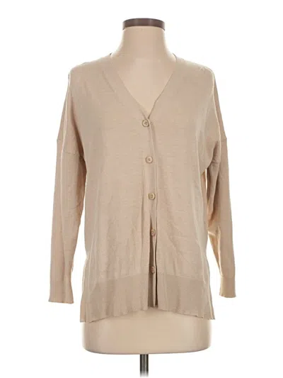 Pre-owned M Magaschoni Cardigan Sweater In Tan