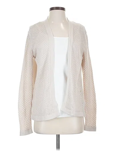 Pre-owned M Magaschoni Cardigan Sweater In White