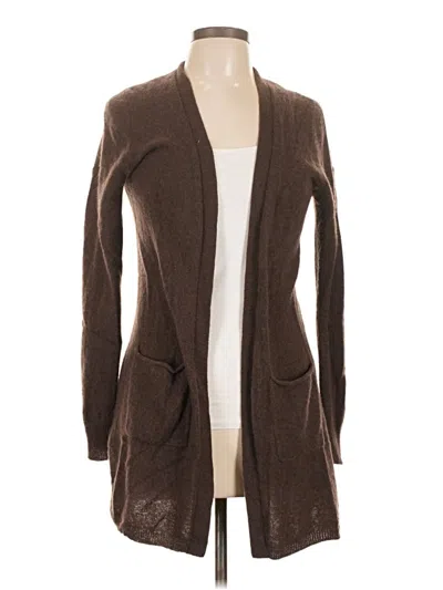 Pre-owned M Magaschoni Cashmere Cardigan Sweater In Brown