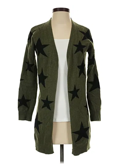 Pre-owned M Magaschoni Cashmere Cardigan Sweater In Green