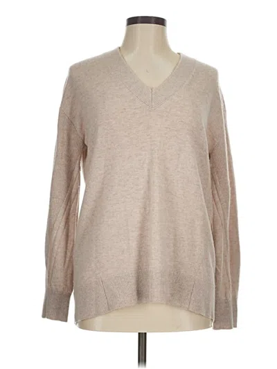 Pre-owned M Magaschoni Cashmere Pullover Sweater In Tan