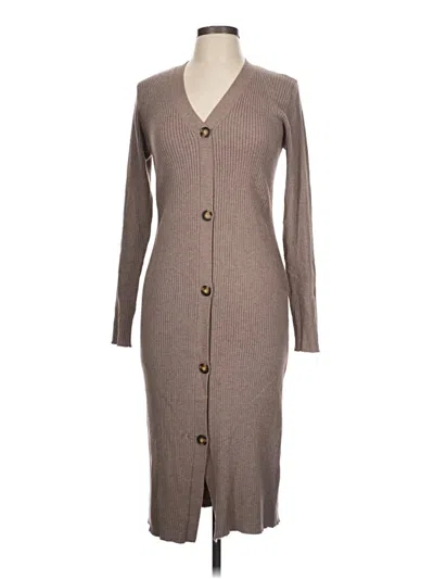 Pre-owned M Magaschoni Casual Dress In Brown