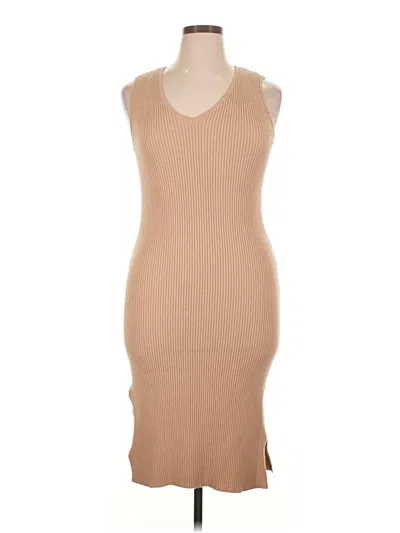 Pre-owned M Magaschoni Casual Dress In Tan