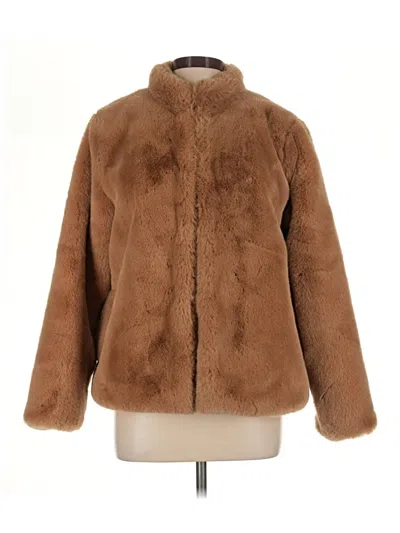 Pre-owned M Magaschoni Faux Fur Jacket In Brown