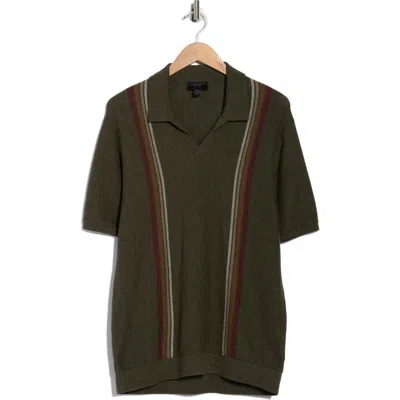 M Magaschoni Johnny Collar Knit Polo In Multi