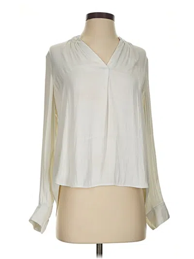 Pre-owned M Magaschoni Long Sleeve Blouse In Ivory