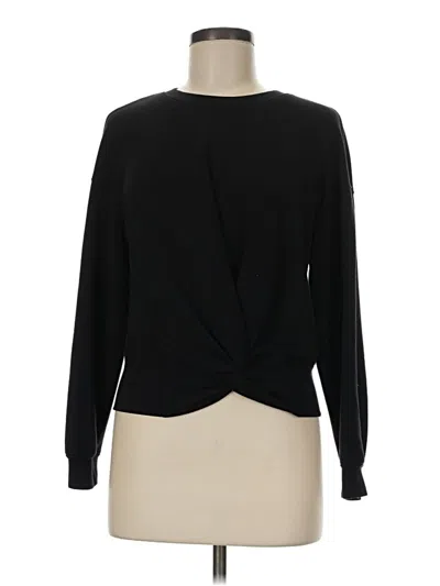 Pre-owned M Magaschoni Long Sleeve Top Black Crew Neck Tops