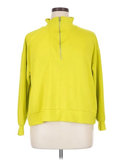 Pre-owned M Magaschoni Long Sleeve Top Green Turtleneck Tops