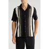 M Magaschoni Piqué Knit Button-up Resort Shirt In Multi