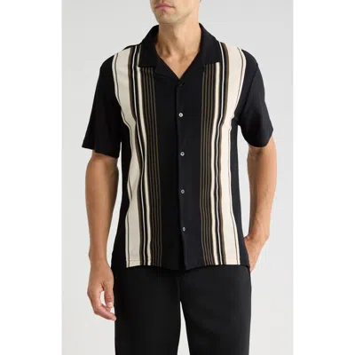 M Magaschoni Piqué Knit Button-up Resort Shirt In Multi
