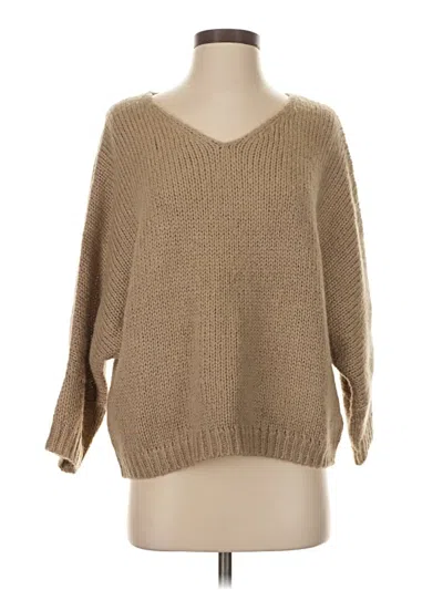 Pre-owned M Magaschoni Pullover Sweater In Brown