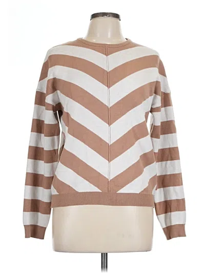 Pre-owned M Magaschoni Pullover Sweater In Brown