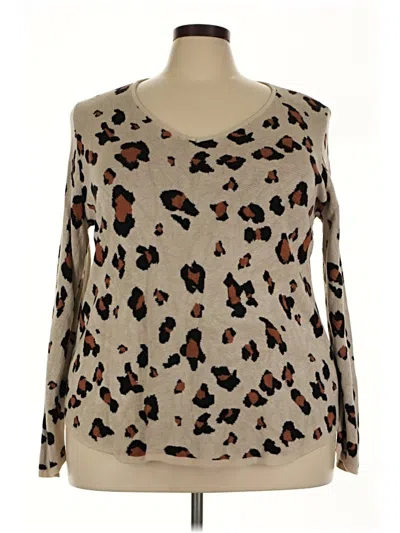 Pre-owned M Magaschoni Pullover Sweater In Brown