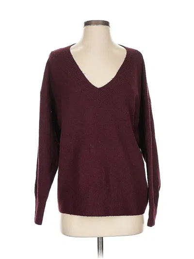 Pre-owned M Magaschoni Pullover Sweater In Burgundy
