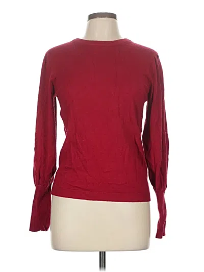 Pre-owned M Magaschoni Pullover Sweater In Burgundy