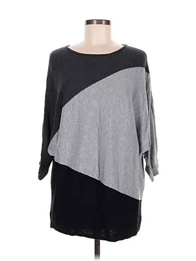 Pre-owned M Magaschoni Pullover Sweater In Gray