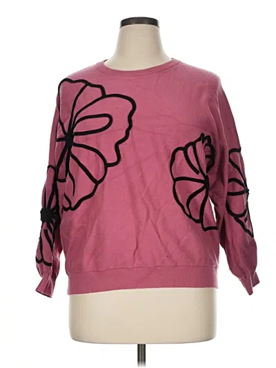Pre-owned M Magaschoni Pullover Sweater In Pink