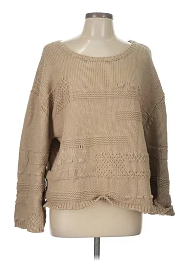 Pre-owned M Magaschoni Pullover Sweater In Tan