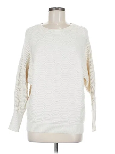 Pre-owned M Magaschoni Pullover Sweater In White