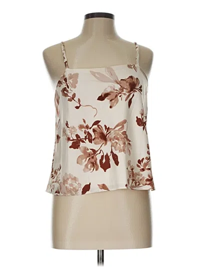 Pre-owned M Magaschoni Tank Top Ivory Halter Neckline Tops