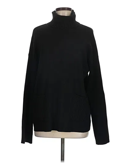Pre-owned M Magaschoni Turtleneck Sweater In Black