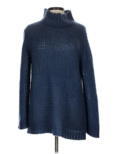 Pre-owned M Magaschoni Turtleneck Sweater In Blue