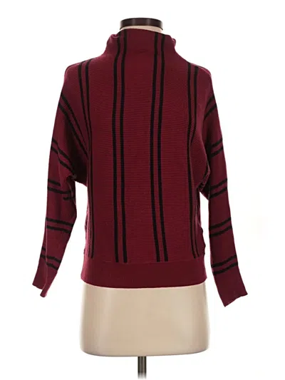 Pre-owned M Magaschoni Turtleneck Sweater In Burgundy