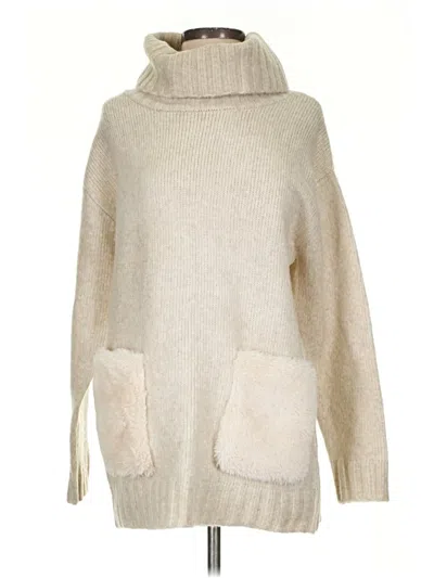 Pre-owned M Magaschoni Turtleneck Sweater In Tan