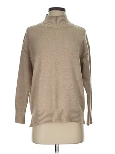 Pre-owned M Magaschoni Turtleneck Sweater In Tan
