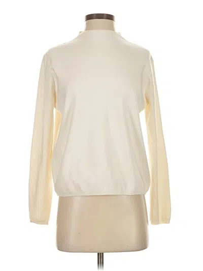 Pre-owned M Magaschoni Turtleneck Sweater In White