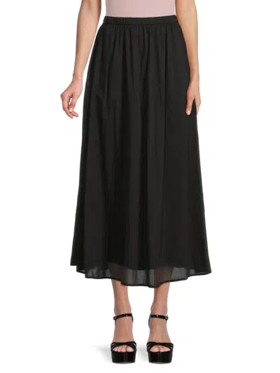 M Magaschoni Women's Maxi A Line Skirt In Black
