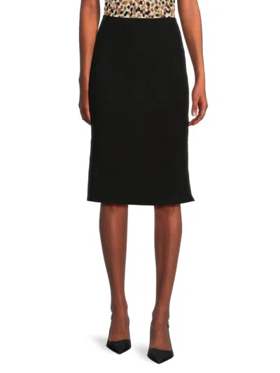 M Magaschoni Women's Ribbed Skirt In Black