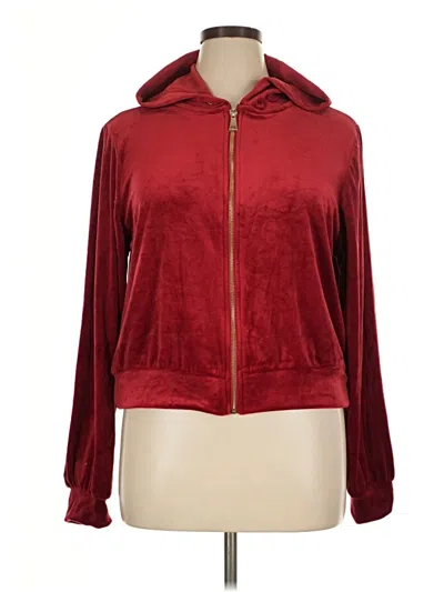 Pre-owned M Magaschoni Zip Up Hoodie In Burgundy