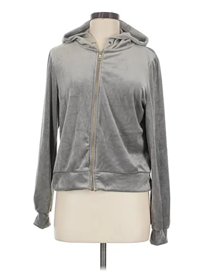 Pre-owned M Magaschoni Zip Up Hoodie In Silver