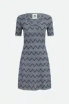M Missoni Abito Blu In Multicolore