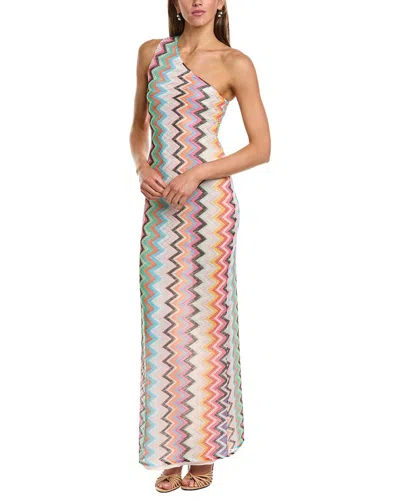 M Missoni Abito Lungo Maniche Maxi Dress In Multi