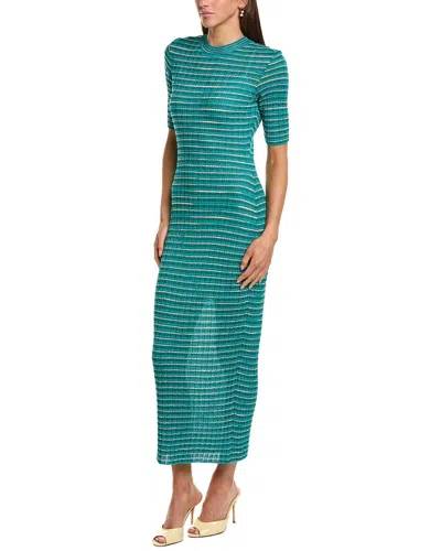 M Missoni Abito Lungo Midi Dress In Green
