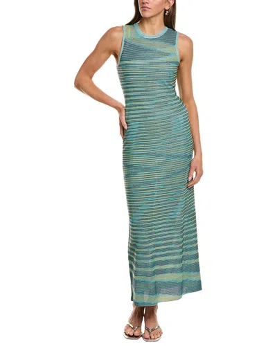 M Missoni Abito Lungo Wool-blend Midi Dress In Multi