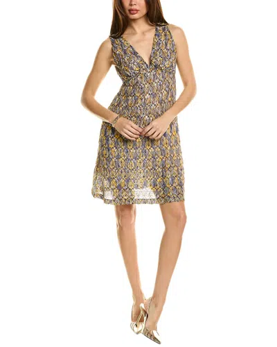 M Missoni Abstract Motif Mini Dress In Blue | ModeSens