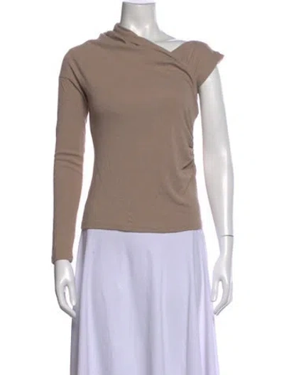 Pre-owned M Missoni Asymmetrical Long Sleeve Top In Neutrals