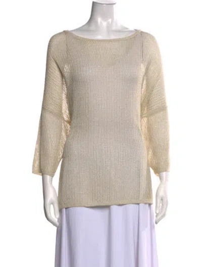 Pre-owned M Missoni Bateau Neckline Sweater In White