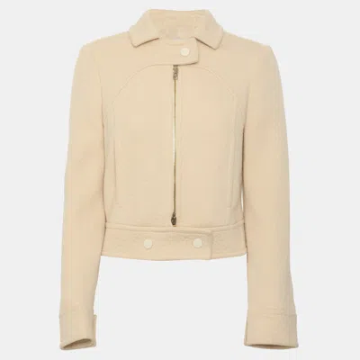 Pre-owned M Missoni Beige Jacquard Cropped Jackets S In Sand